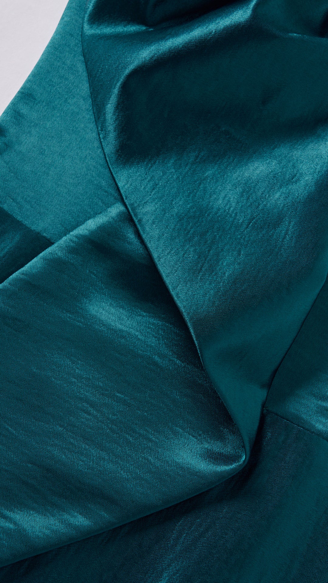 Vestito Lungo Satin Donna Spallina Singola con Maxi Fiocco, Abito Elegante da Cerimonia e Festa Smanicato