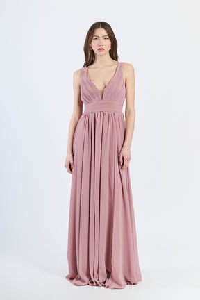 Abito da damigella ampio lungo CHIFFON Zoe