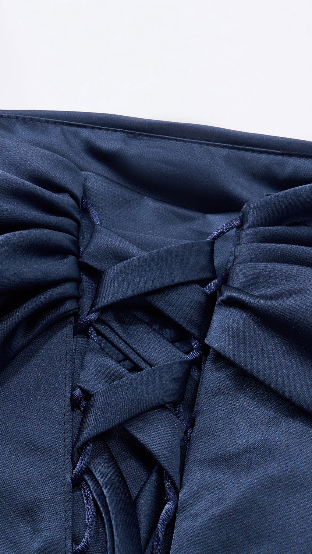 Vestito Lungo Satin Spalline Sottili a Spalla Scoperta, Abito Elegante Donna da Cerimonia con Busto Arricciato e Gonna Ampia（副本）