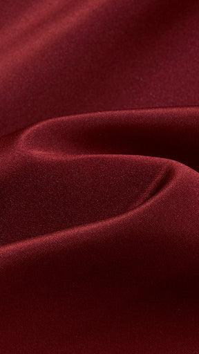 Vestito Lungo Satin Spalline Sottili a Spalla Scoperta, Abito Elegante Donna da Cerimonia con Busto Arricciato e Gonna Ampia