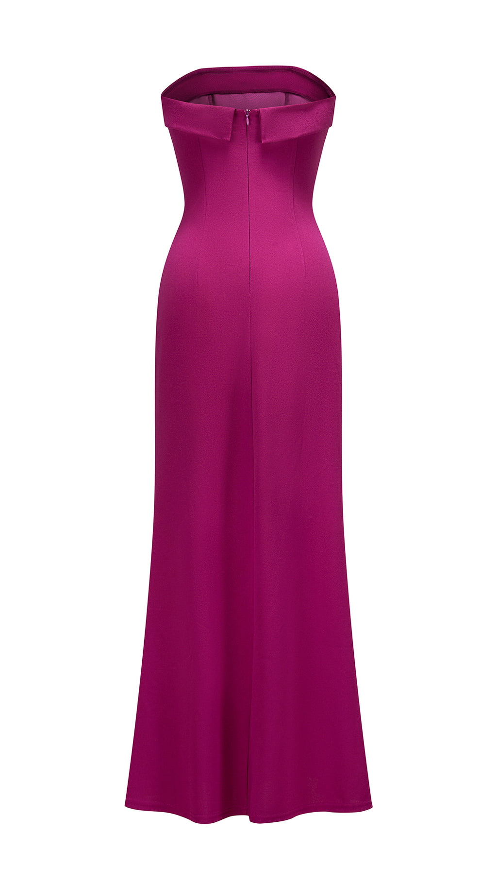 Abito da donna elegante senza spalline con scollo dritto, abito lungo da sera aderente con gonna a sirena, vestito formale per feste, matrimoni e cerimonie