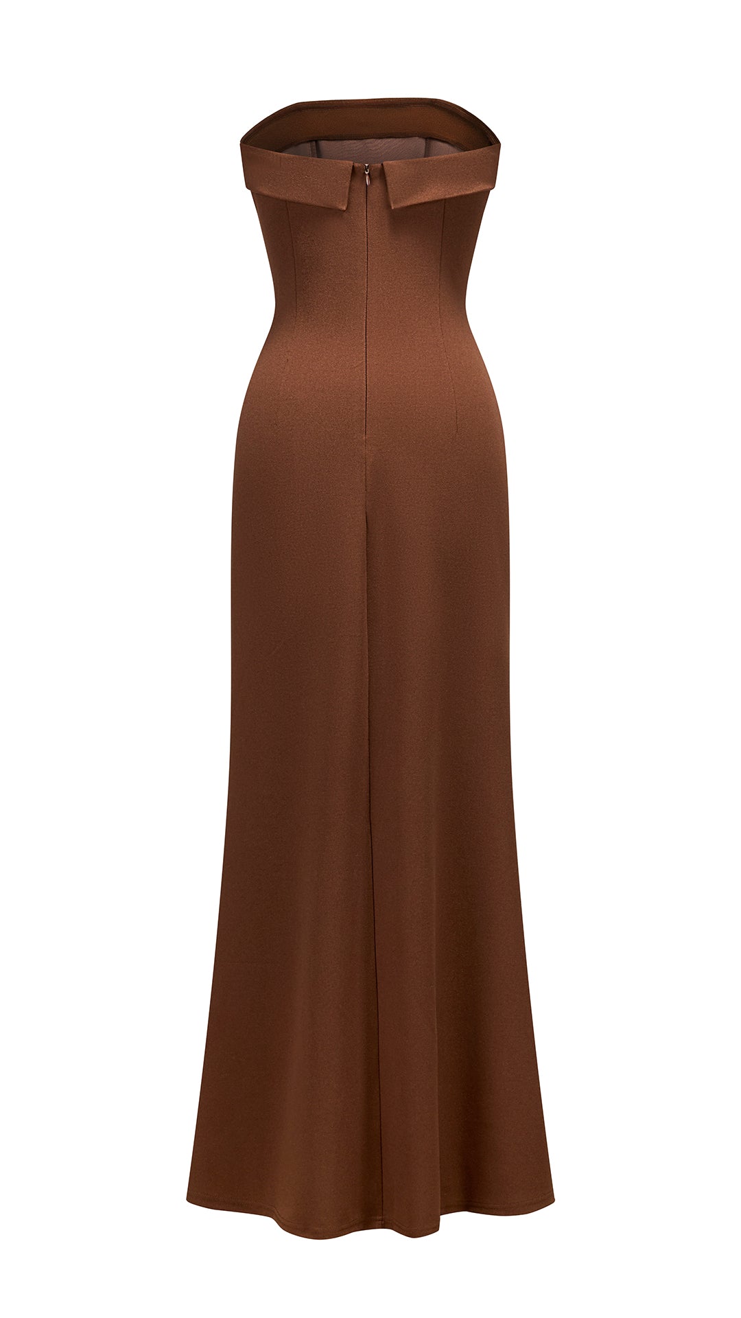 Abito da donna elegante senza spalline con scollo dritto, abito lungo da sera aderente con gonna a sirena, vestito formale per feste, matrimoni e cerimonie