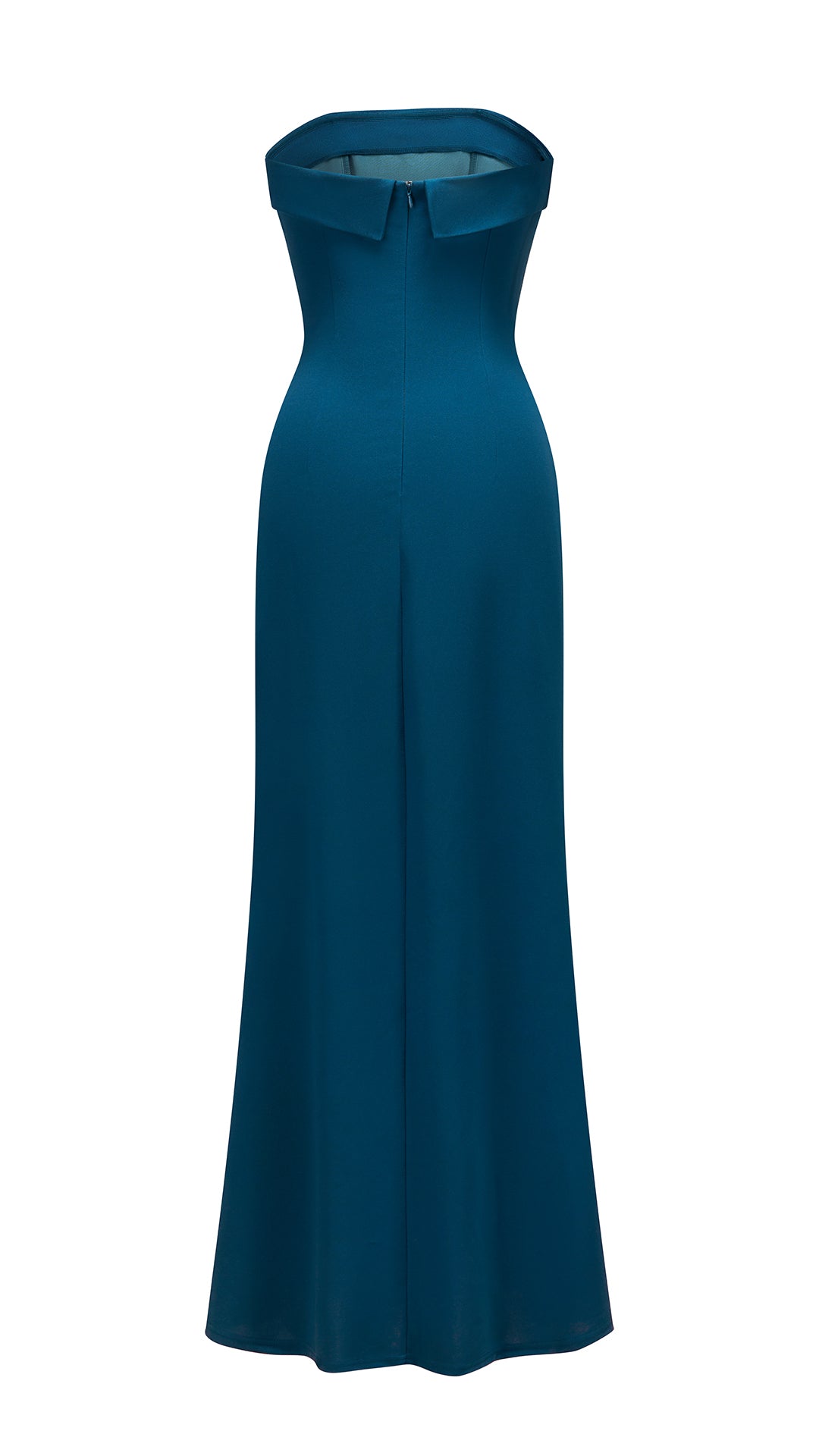 Abito da donna elegante senza spalline con scollo dritto, abito lungo da sera aderente con gonna a sirena, vestito formale per feste, matrimoni e cerimonie