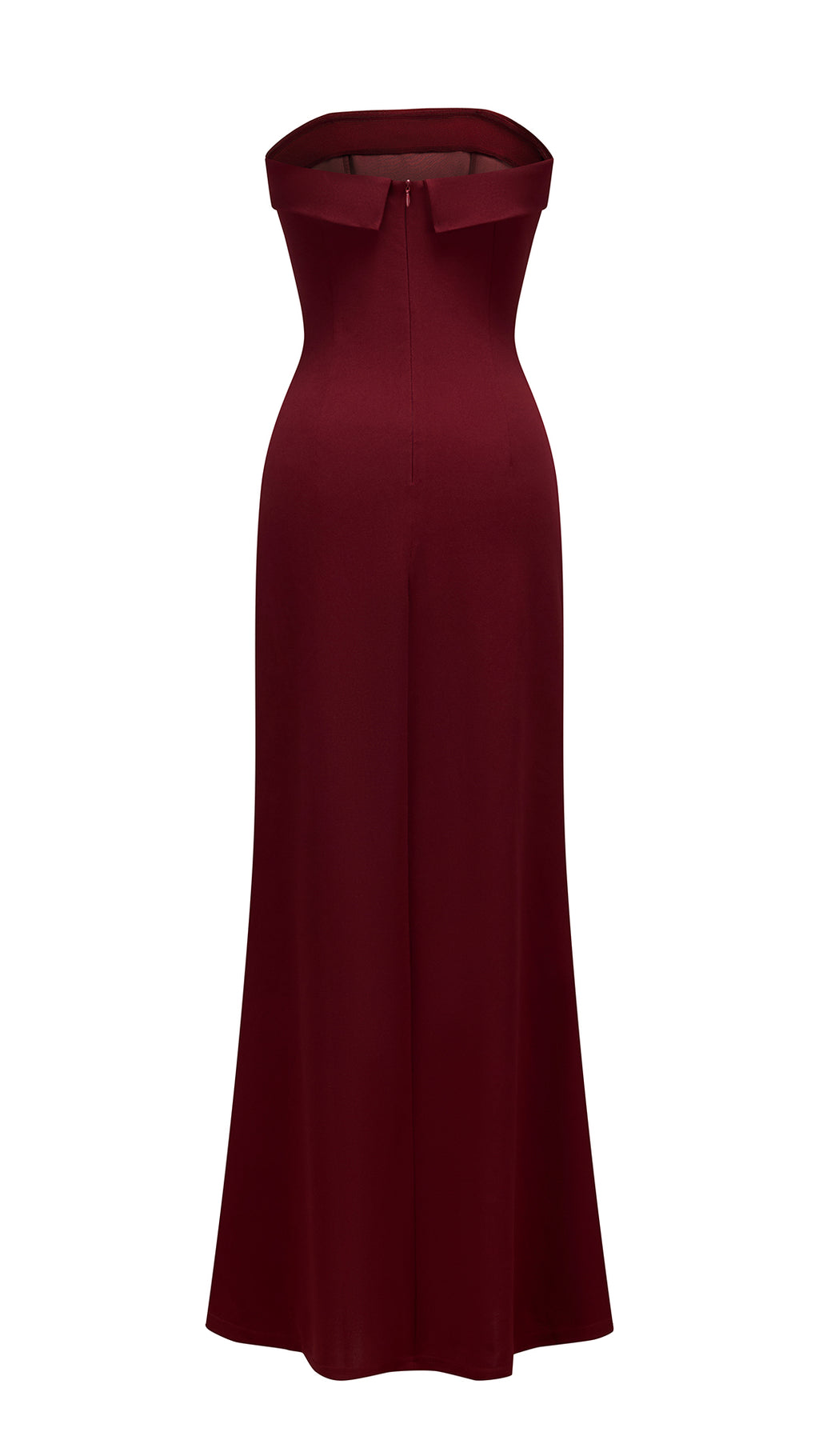 Abito da donna elegante senza spalline con scollo dritto, abito lungo da sera aderente con gonna a sirena, vestito formale per feste, matrimoni e cerimonie