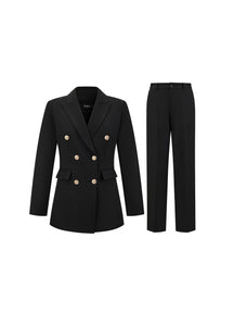 Completo Donna Due Pezzi - Blazer Doppiopetto e Pantaloni per Ufficio e Cerimonie