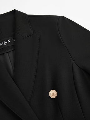 Completo Donna Due Pezzi - Blazer Doppiopetto e Pantaloni per Ufficio e Cerimonie