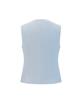 Gilet Donna Elegante a Collo V - Modello Slim Fit per Ufficio e Combinazioni