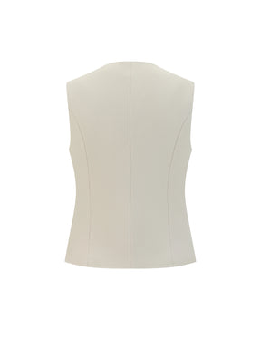 Gilet Donna Elegante a Collo V - Modello Slim Fit per Ufficio e Combinazioni