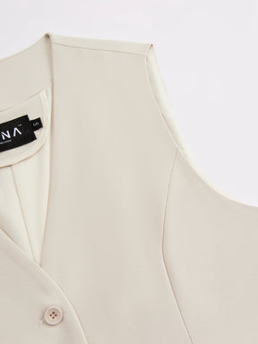 Gilet Donna Elegante a Collo V - Modello Slim Fit per Ufficio e Combinazioni