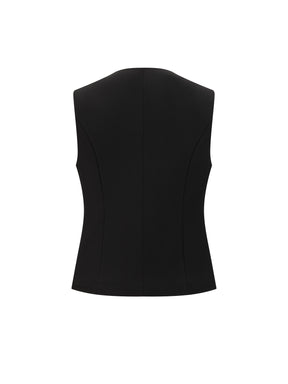 Gilet Donna Elegante a Collo V - Modello Slim Fit per Ufficio e Combinazioni