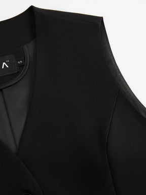 Gilet Donna Elegante a Collo V - Modello Slim Fit per Ufficio e Combinazioni