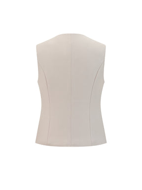 Gilet Donna Elegante a Collo V - Modello Slim Fit per Ufficio e Combinazioni