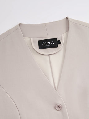 Gilet Donna Elegante a Collo V - Modello Slim Fit per Ufficio e Combinazioni