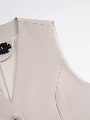 Gilet Donna Elegante a Collo V - Modello Slim Fit per Ufficio e Combinazioni