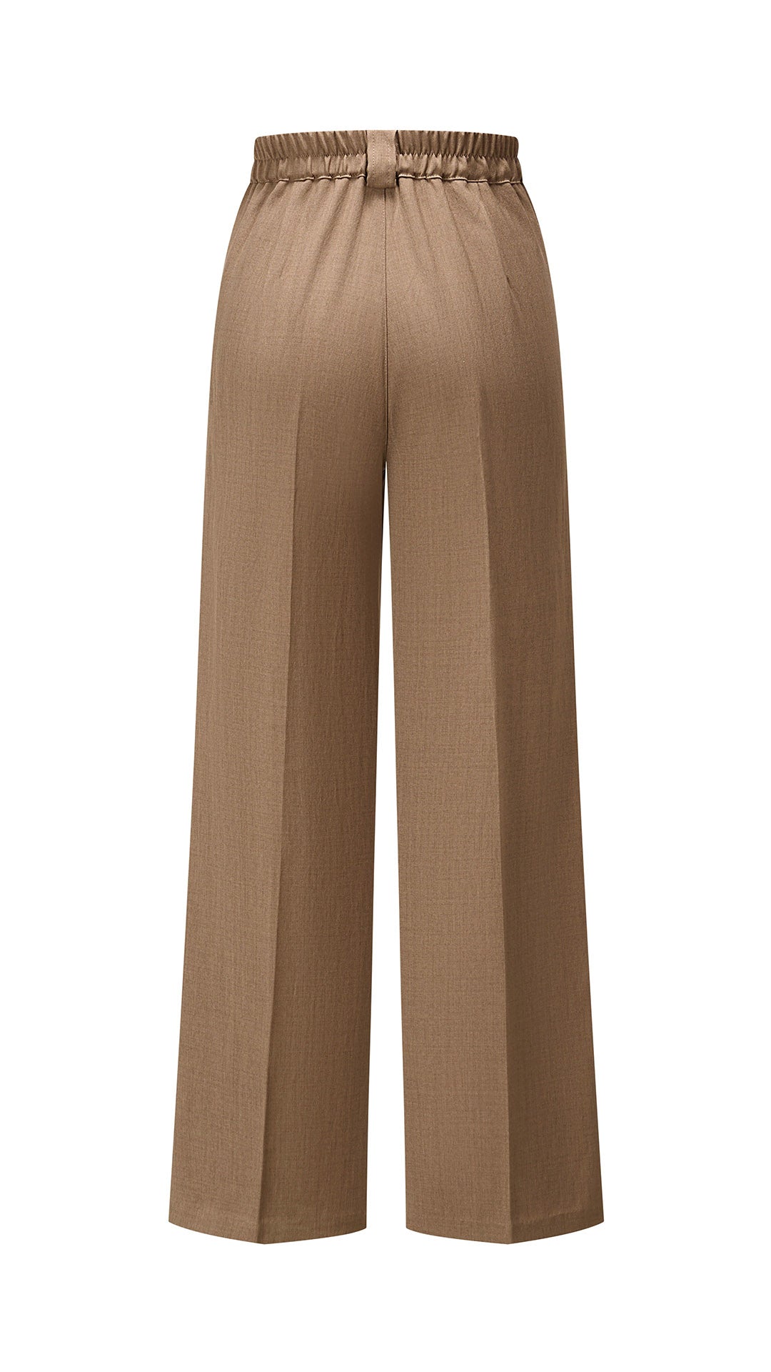 Pantaloni a gamba larga sartoriali donna, vita alta, tessuto leggero, pantaloni ufficio casual