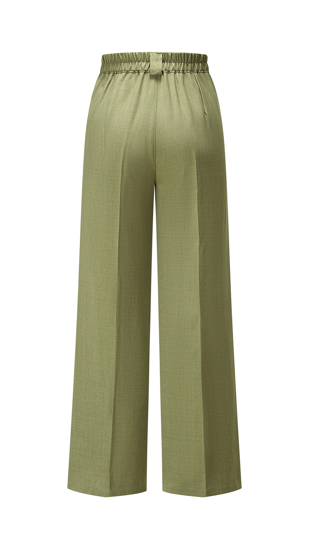 Pantaloni a gamba larga sartoriali donna, vita alta, tessuto leggero, pantaloni ufficio casual