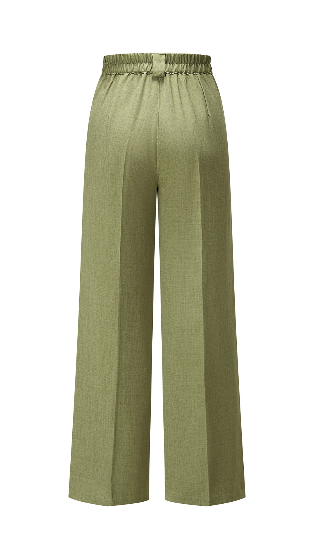 Pantaloni a gamba larga sartoriali donna, vita alta, tessuto leggero, pantaloni ufficio casual