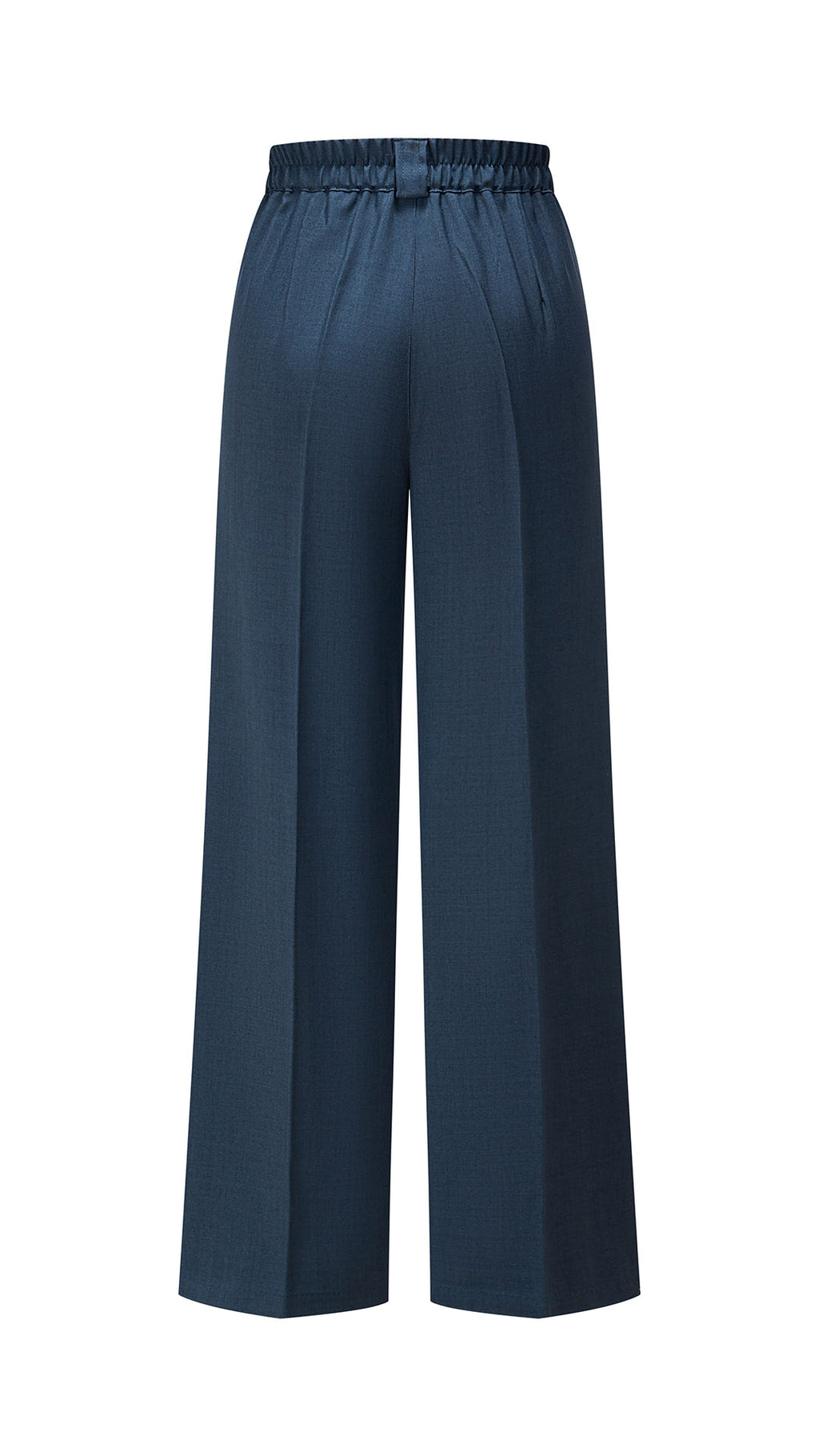 Pantaloni a gamba larga sartoriali donna, vita alta, tessuto leggero, pantaloni ufficio casual