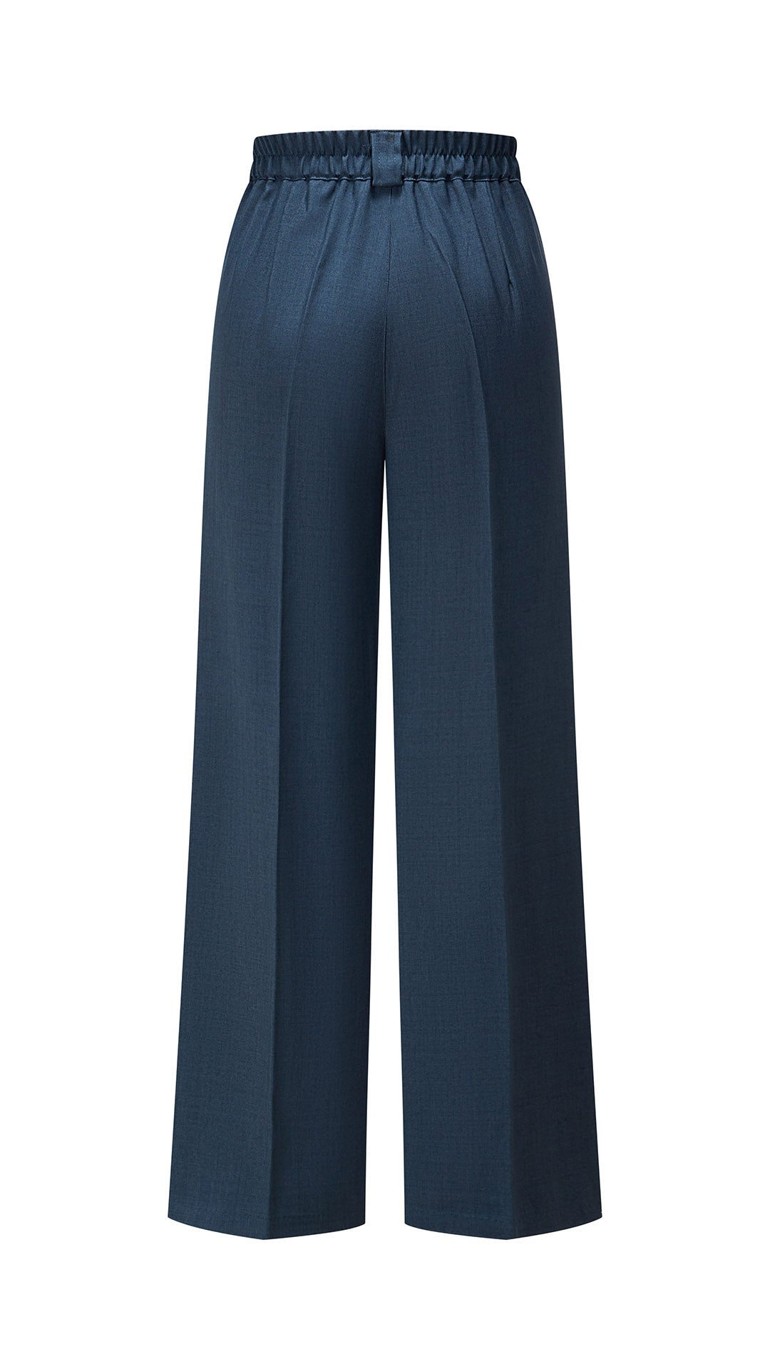 Pantaloni a gamba larga sartoriali donna, vita alta, tessuto leggero, pantaloni ufficio casual