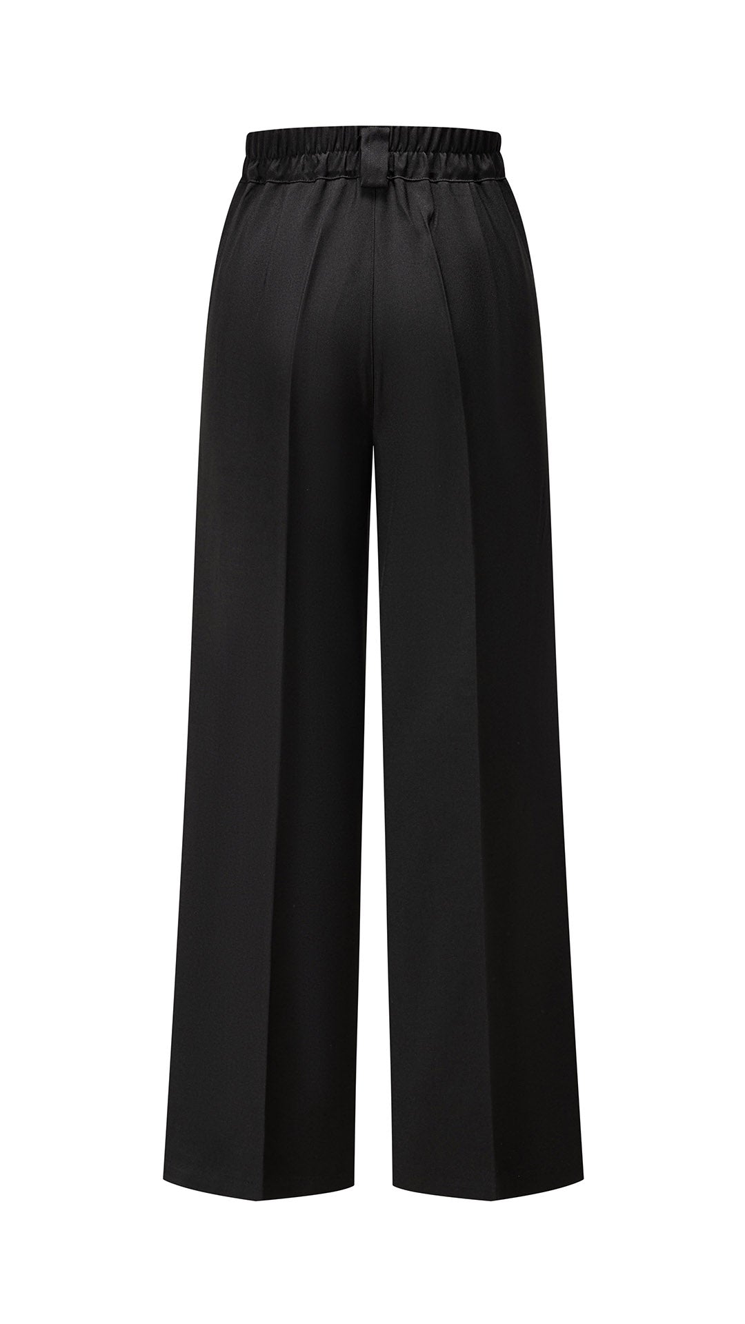 Pantaloni a gamba larga sartoriali donna, vita alta, tessuto leggero, pantaloni ufficio casual