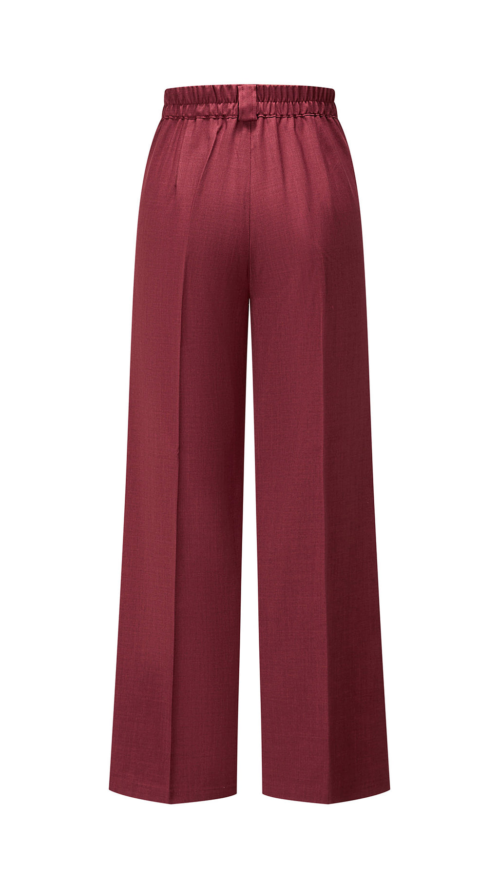 Pantaloni a gamba larga sartoriali donna, vita alta, tessuto leggero, pantaloni ufficio casual