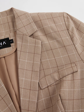 Tuta Donna Elegante - Giacca con Motivo e Pantaloni per Look Sophisticato