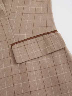 Tuta Donna Elegante - Giacca con Motivo e Pantaloni per Look Sophisticato