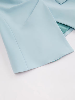 Set Blazer e Pantaloni Donna - Design con Pieghe Frontali per Stile Professionale