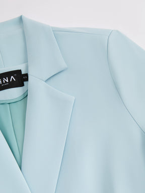 Set Blazer e Pantaloni Donna - Design con Pieghe Frontali per Stile Professionale