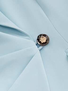 Set Blazer e Pantaloni Donna - Design con Pieghe Frontali per Stile Professionale