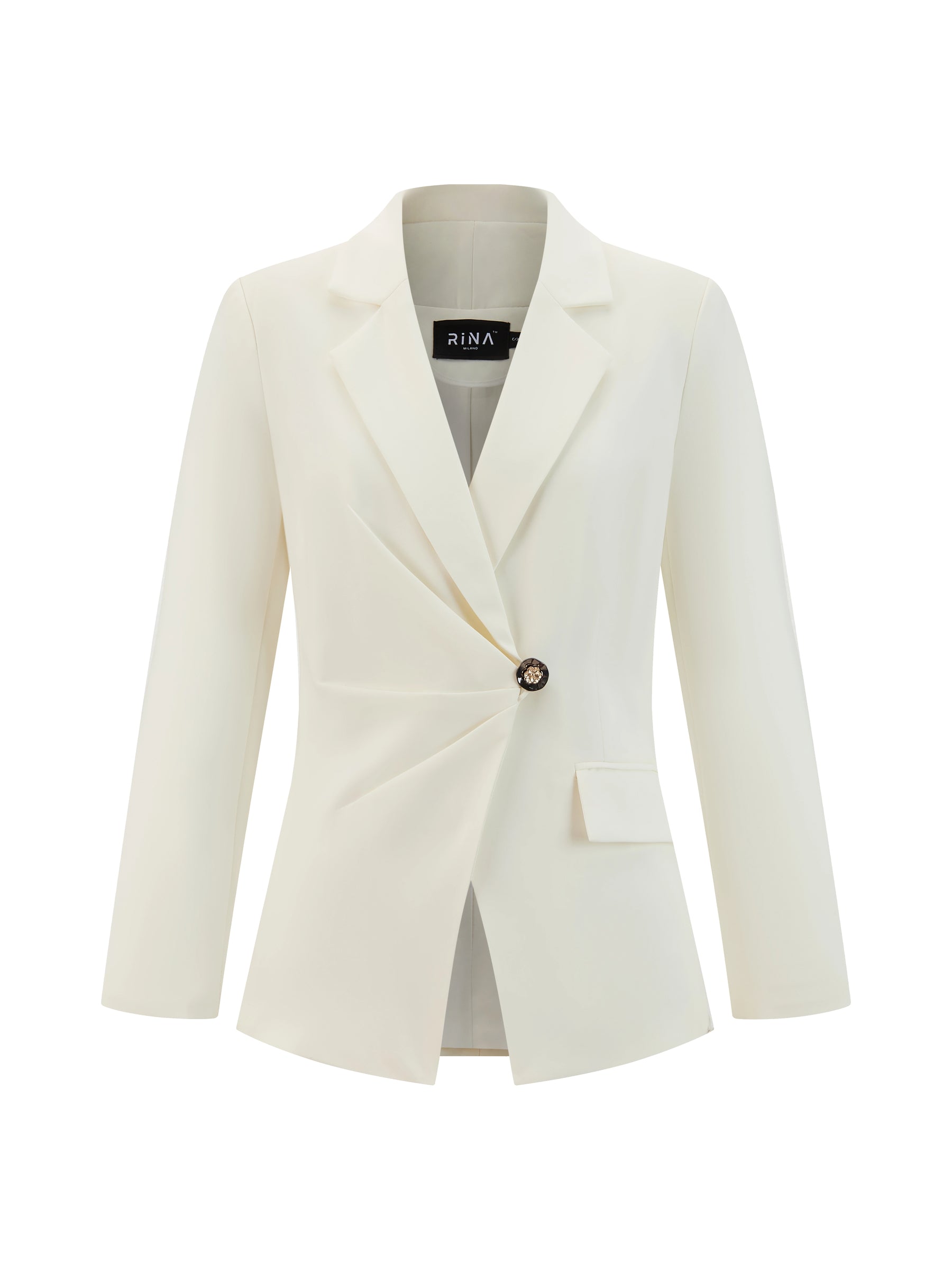 Set Blazer e Pantaloni Donna - Design con Pieghe Frontali per Stile Professionale