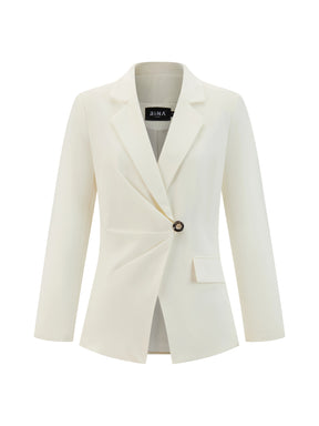 Set Blazer e Pantaloni Donna - Design con Pieghe Frontali per Stile Professionale