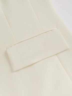 Set Blazer e Pantaloni Donna - Design con Pieghe Frontali per Stile Professionale