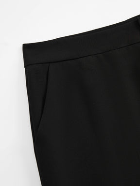 Set Blazer e Pantaloni Donna - Design con Pieghe Frontali per Stile Professionale