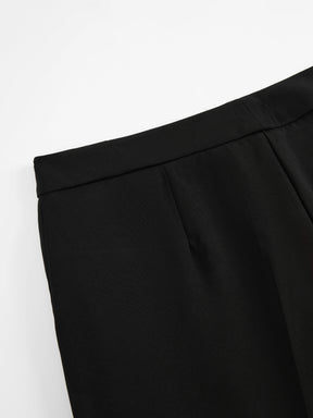 Set Blazer e Pantaloni Donna - Design con Pieghe Frontali per Stile Professionale