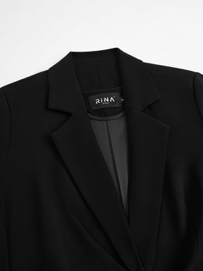 Set Blazer e Pantaloni Donna - Design con Pieghe Frontali per Stile Professionale