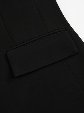 Set Blazer e Pantaloni Donna - Design con Pieghe Frontali per Stile Professionale