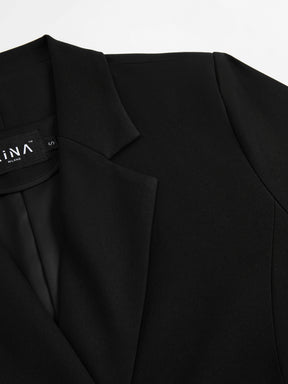 Blazer Donna Corto Doppiopetto - Giacca Cropped Elegante per Ufficio e Stile Quotidiano