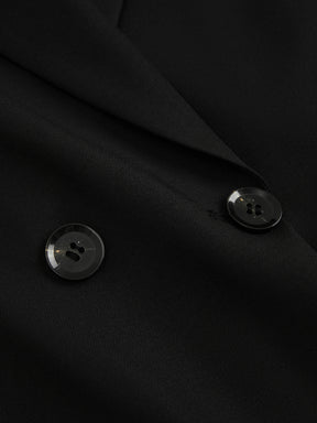 Blazer Donna Corto Doppiopetto - Giacca Cropped Elegante per Ufficio e Stile Quotidiano