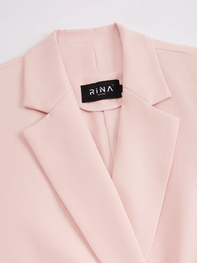 Blazer Donna Corto Doppiopetto - Giacca Cropped Elegante per Ufficio e Stile Quotidiano