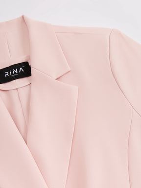 Blazer Donna Corto Doppiopetto - Giacca Cropped Elegante per Ufficio e Stile Quotidiano