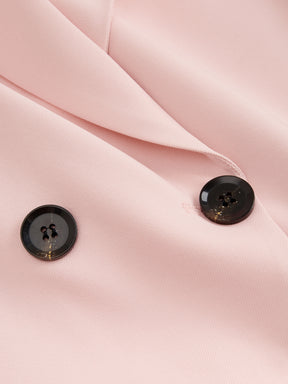 Blazer Donna Corto Doppiopetto - Giacca Cropped Elegante per Ufficio e Stile Quotidiano