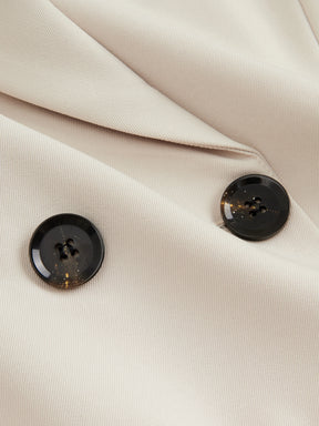 Blazer Donna Corto Doppiopetto - Giacca Cropped Elegante per Ufficio e Stile Quotidiano