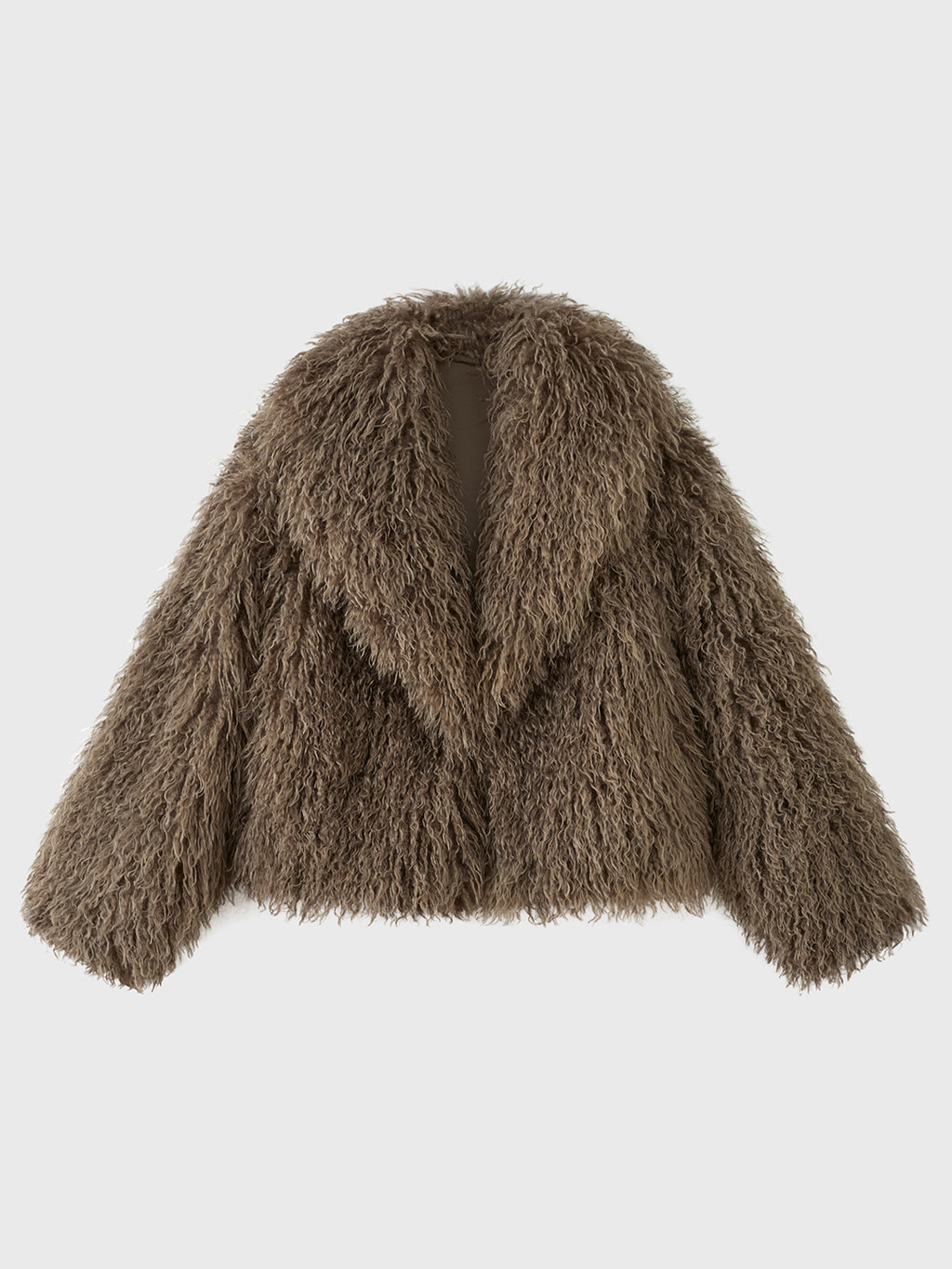 Giacca Corta Donna in Pelliccia Sintetica, Cappotto con Collo a Revers Ampio, Modello Soffice Caldo Autunno Inverno, Taglie S/M e L/XL