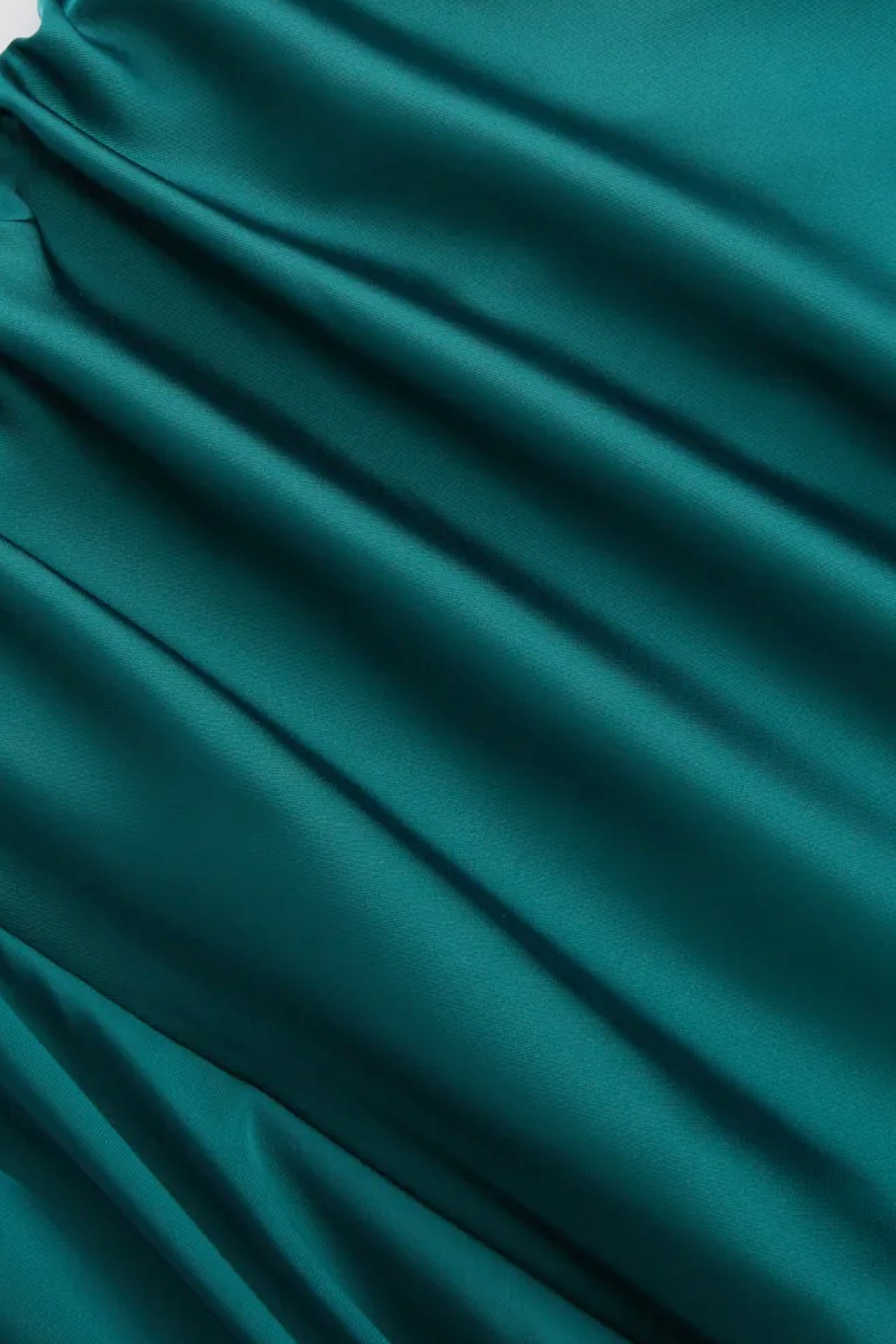 Abito Lungo Monospalla in Satin con Spacco - Eleganza Senza Tempo per Matrimoni e Serate -1