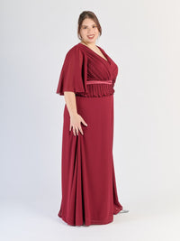 Abito Bordo elegante, taglia unica, colore vibrante