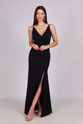 Abito “Loreta” – Eleganza drappeggiata con spacco frontale -4