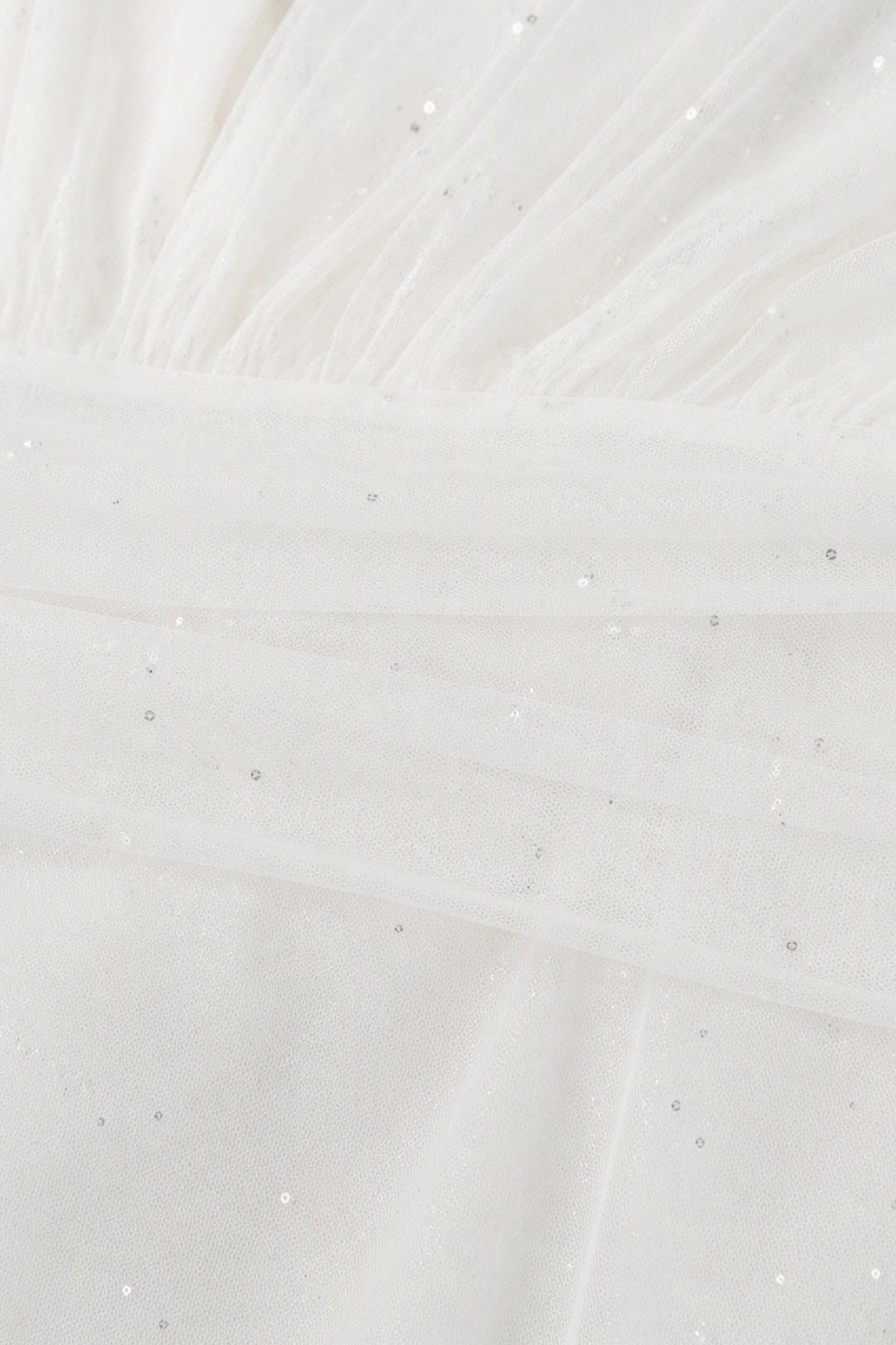 Abito “Lunaria” – Vestito Lungo in Tulle Glitterato con Scollo Incrociato -2