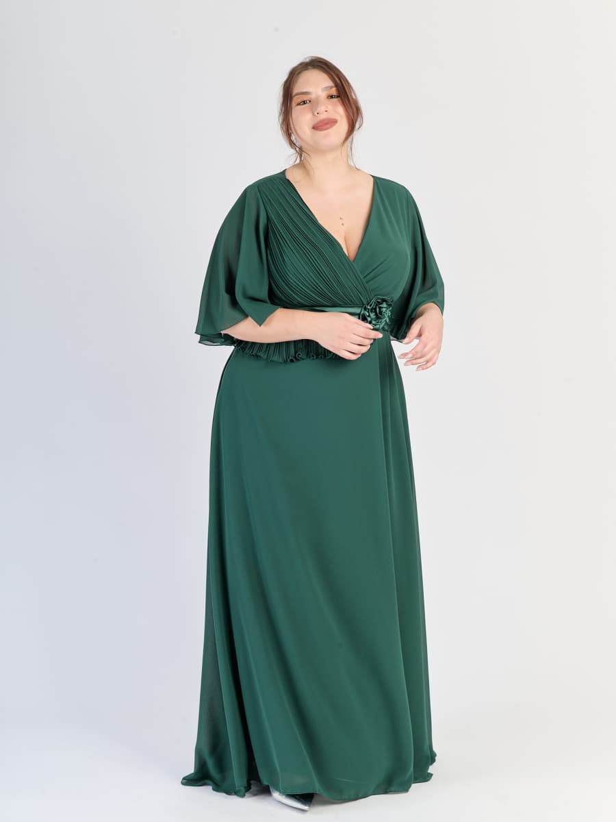 Abito Verde.S elegante, taglia unica, colore vivace