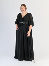 Abito da cerimonia Nero, dettagli decorativi al busto